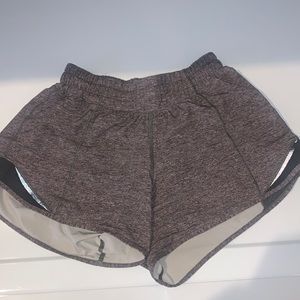 grey Lululemon hotty hot shorts